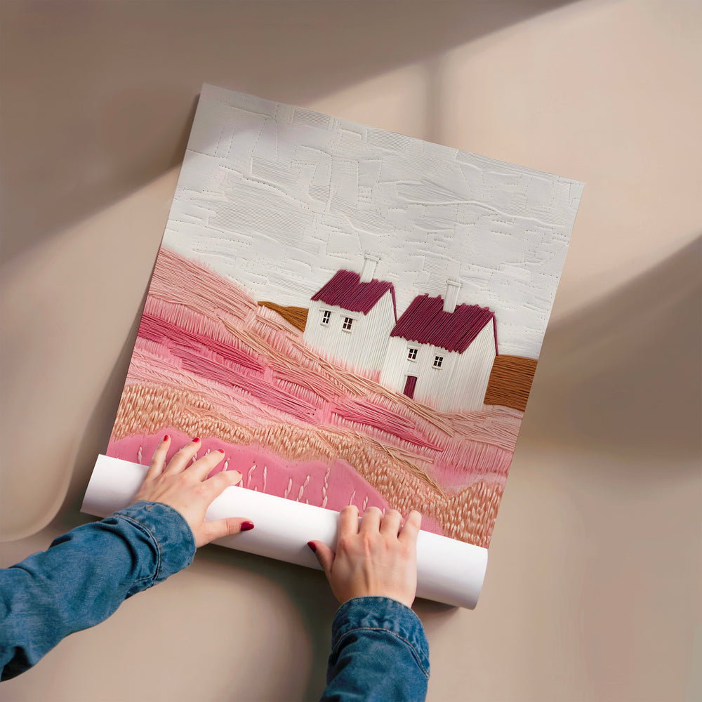 L'impression présentée en poster, sans encadrement, sur un mur neutre.