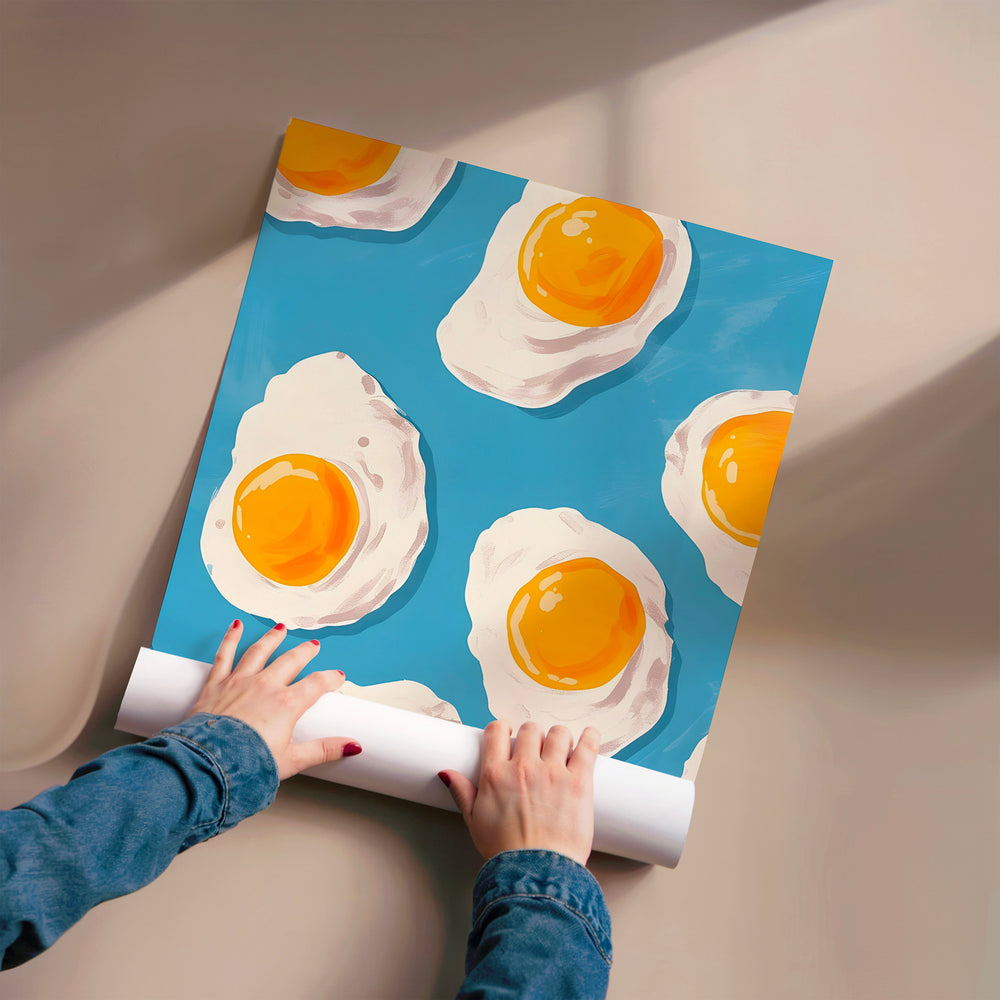 L'impression présentée en poster, sans encadrement, sur un mur neutre.