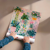 L'impression présentée en poster, sans encadrement, sur un mur neutre.