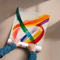 L'impression présentée en poster, sans encadrement, sur un mur neutre.
