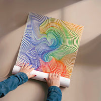 L'impression présentée en poster, sans encadrement, sur un mur neutre.