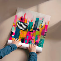L'impression présentée en poster, sans encadrement, sur un mur neutre.