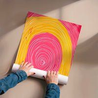 L'impression présentée en poster, sans encadrement, sur un mur neutre.
