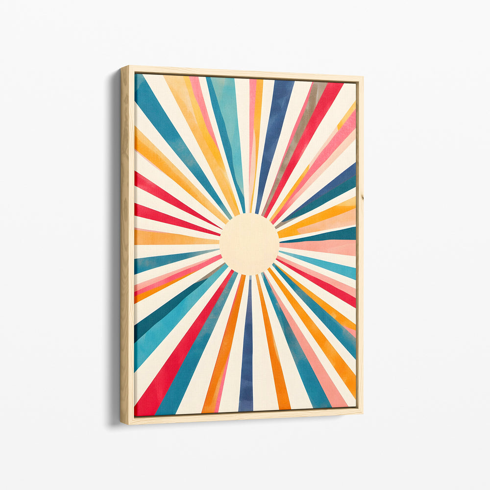 Le tirage encadré d'une caisse américaine en bois, vu de trois quarts contre un mur clair.