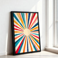 Le tableau accroché en situation dans un intérieur meublé.