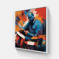 Drum Serenade Canvas-Canvas-artwall-20x20 cm-White-Artwall