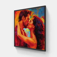 Eternal Love Devotion-Canvas-artwall-20x20 cm-Black-Artwall