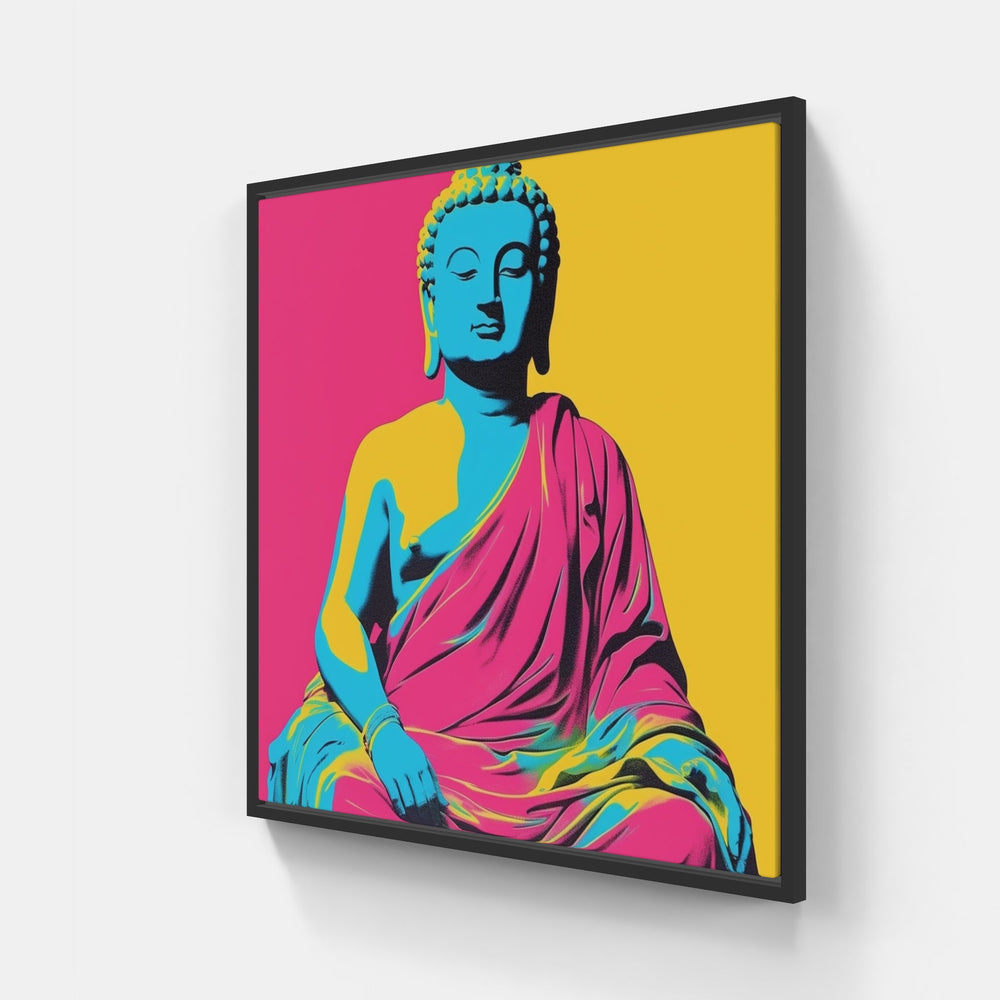 Buddha forever-Canvas-artwall-20x20 cm-Black-Artwall
