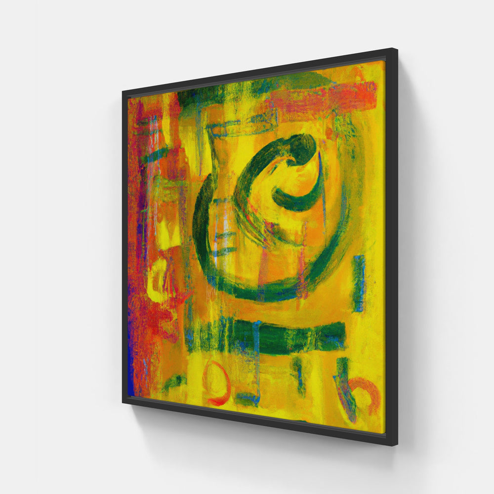 Yellow Sun Bright-Canvas-artwall-20x20 cm-Black-Artwall