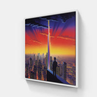 Dazzling Skyline Radiance-Canvas-artwall-20x20 cm-White-Artwall