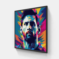 Messi Goal-Canvas-artwall-20x20 cm-Black-Artwall