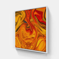 orange waits patiently-Canvas-artwall-20x20 cm-White-Artwall