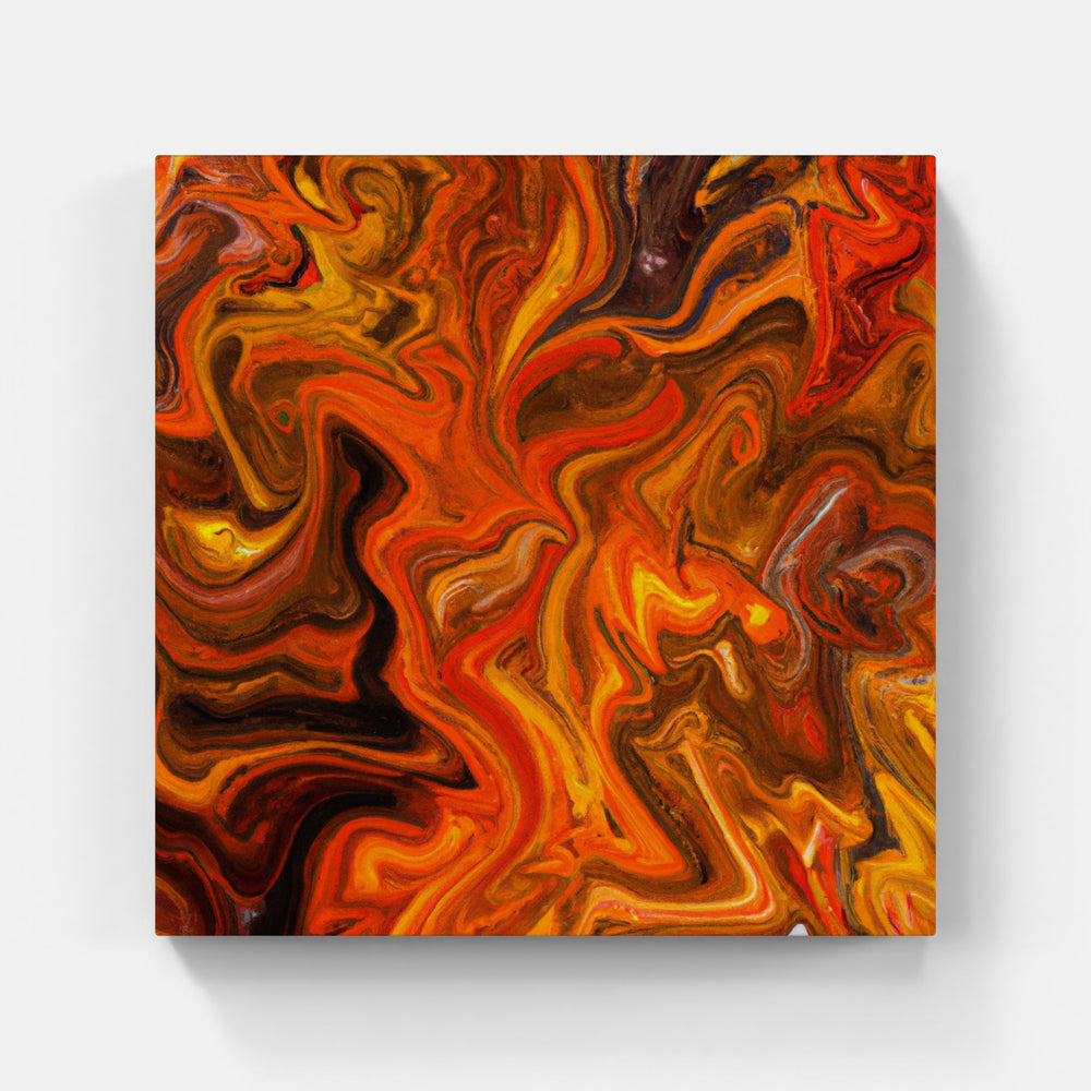 Orange dreams soar-Canvas-artwall-20x20 cm-Wood-Artwall