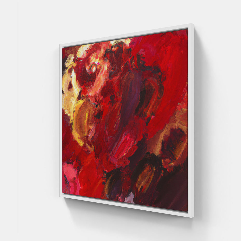 Red rose fading-Canvas-artwall-20x20 cm-White-Artwall