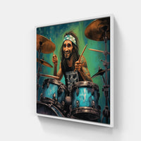 Serene Drum Harmony-Canvas-artwall-20x20 cm-White-Artwall