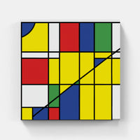 Mondrian Blue Rectangle-Canvas-artwall-Artwall