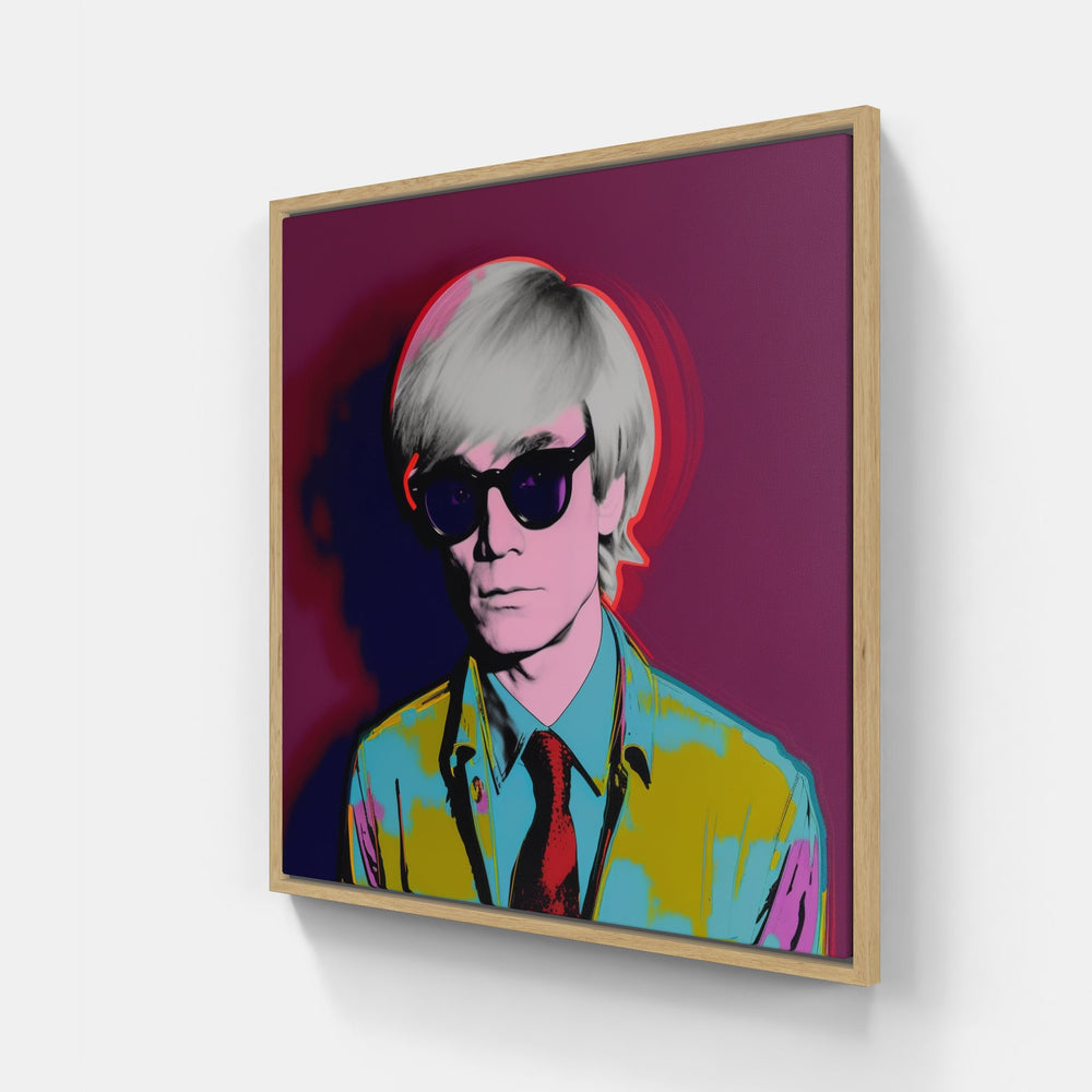 Andy's Iconic Pop Fusion-Canvas-artwall-20x20 cm-Wood-Artwall