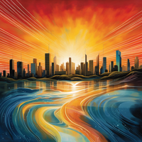 Urban Skyline Symphony-Canvas-artwall-Artwall