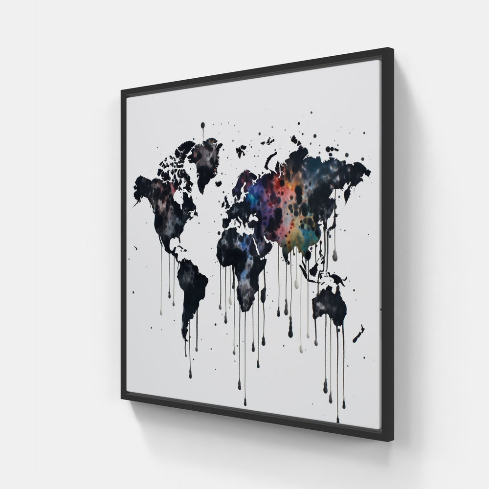 Captivating World Canvas-Canvas-artwall-20x20 cm-Black-Artwall