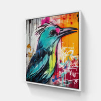 Bird sky blue-Canvas-artwall-20x20 cm-White-Artwall