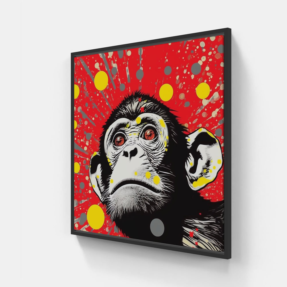 Expressive Monkeys Canva-Canvas-artwall-20x20 cm-Black-Artwall