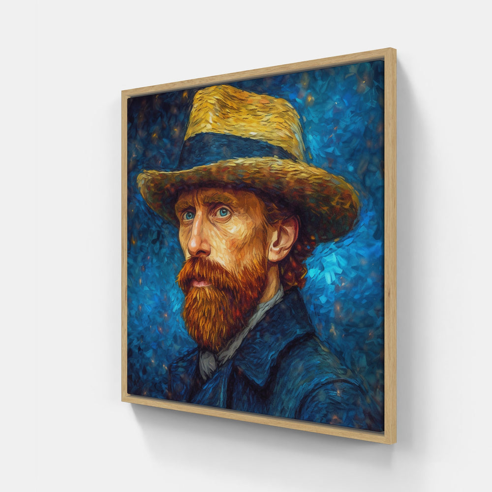 Intense Van Gogh Expression-Canvas-artwall-20x20 cm-Wood-Artwall