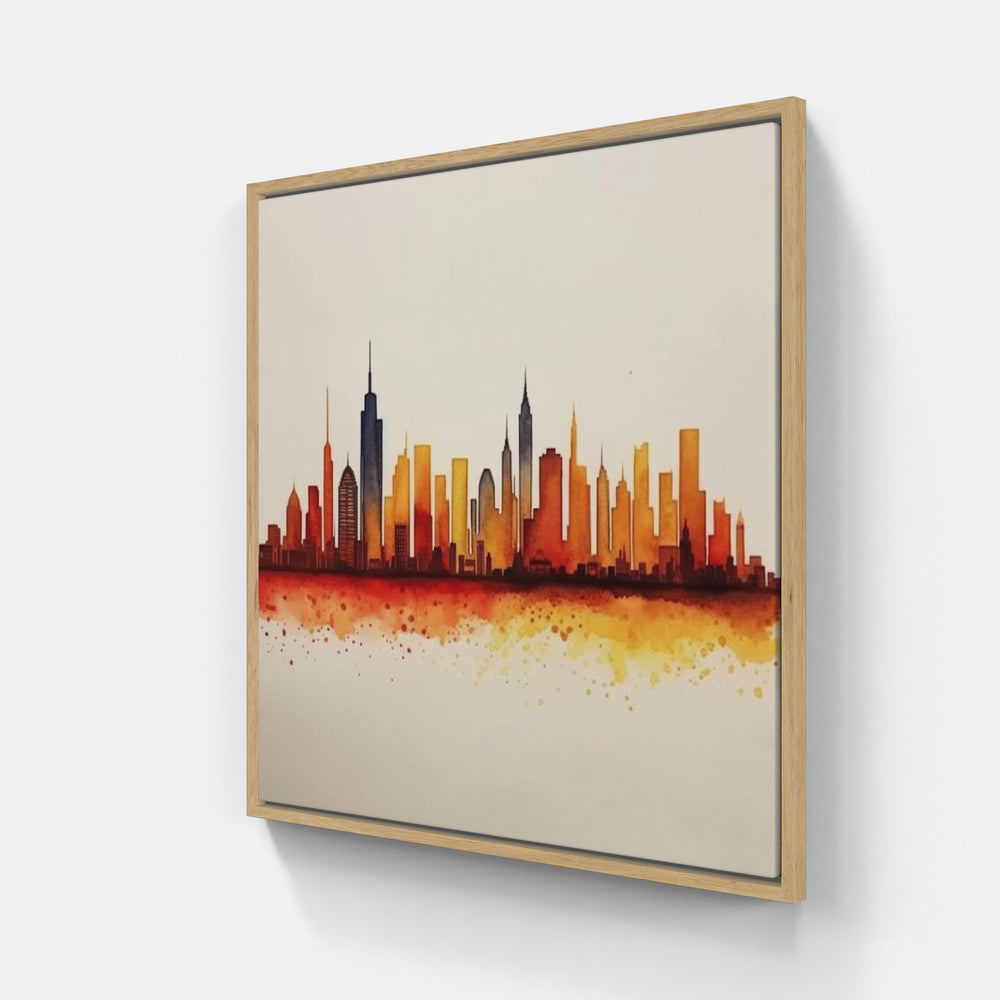 Captivating Cityscape Skyline-Canvas-artwall-Artwall