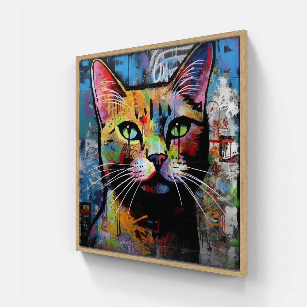 Cat Fuzz Soft Fur-Canvas-artwall-20x20 cm-Wood-Artwall