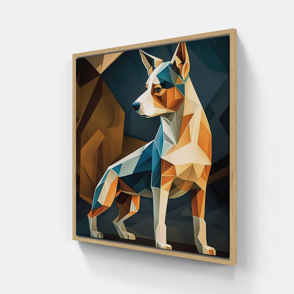 Playful Pooch-Canvas-artwall-20x20 cm-Wood-Artwall