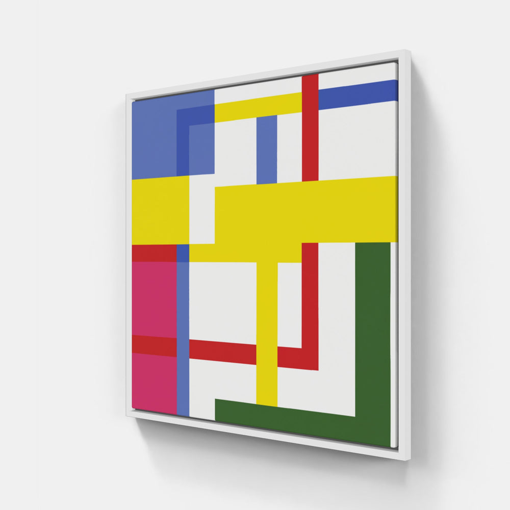 Mondrian inspiration dreams-Canvas-artwall-20x20 cm-White-Artwall