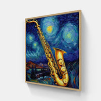 Energetic Saxophone Jazz-Canvas-artwall-Artwall