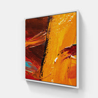 Orange blazes beauty-Canvas-artwall-20x20 cm-White-Artwall