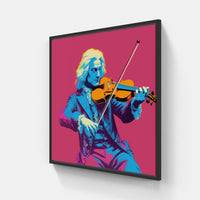 Eloquent Violin Solo-Canvas-artwall-20x20 cm-Black-Artwall