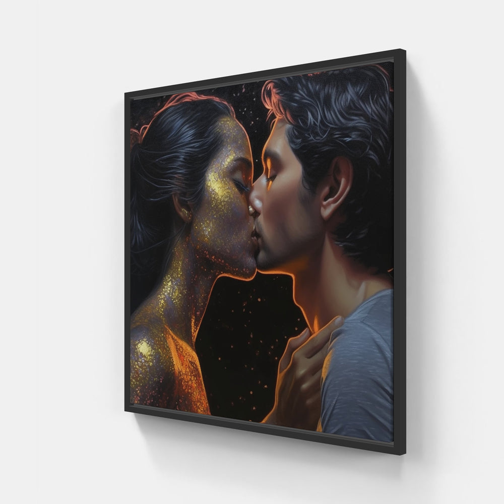 Passionate Affection Harmony-Canvas-artwall-20x20 cm-Black-Artwall