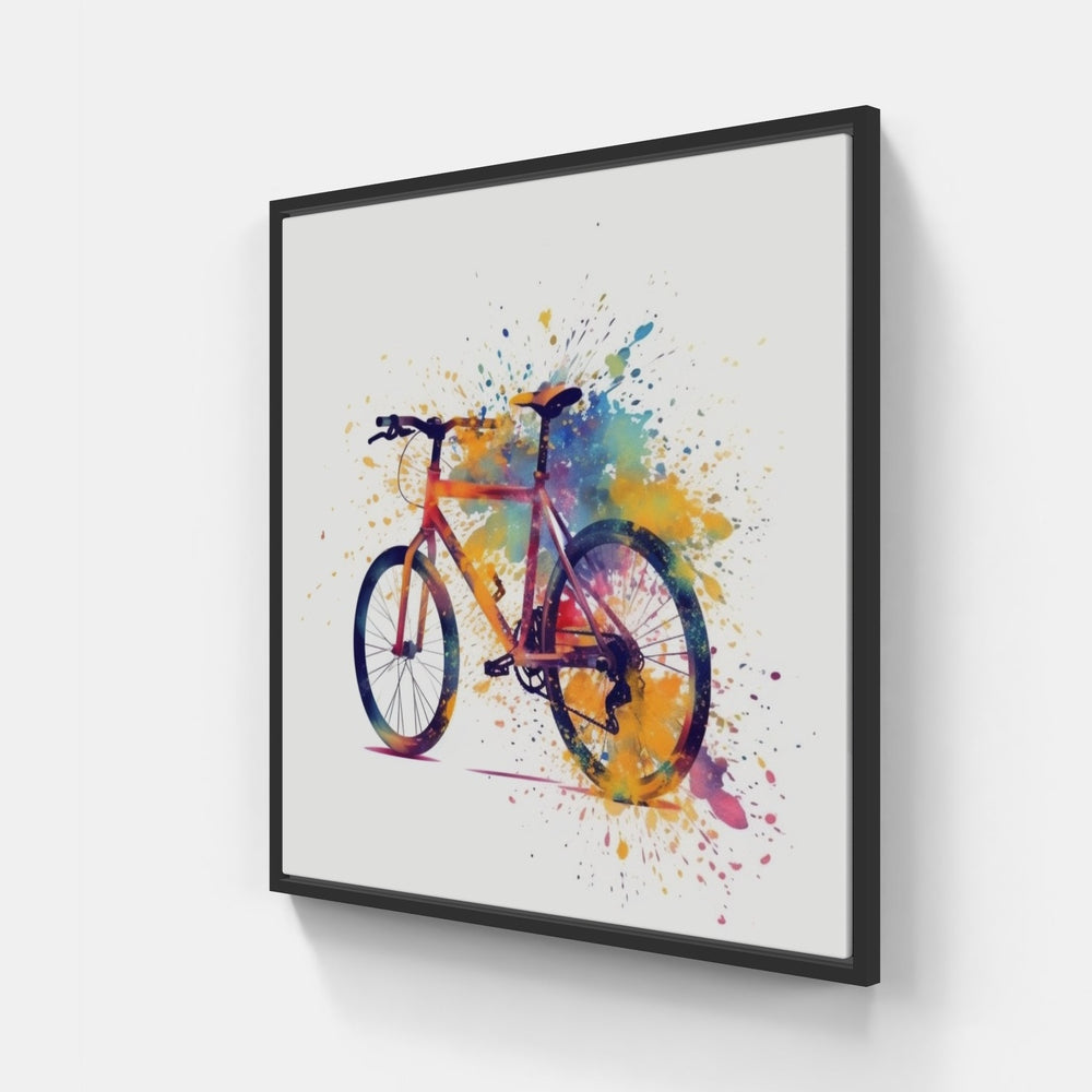 Bicycle Bliss-Canvas-artwall-20x20 cm-Black-Artwall