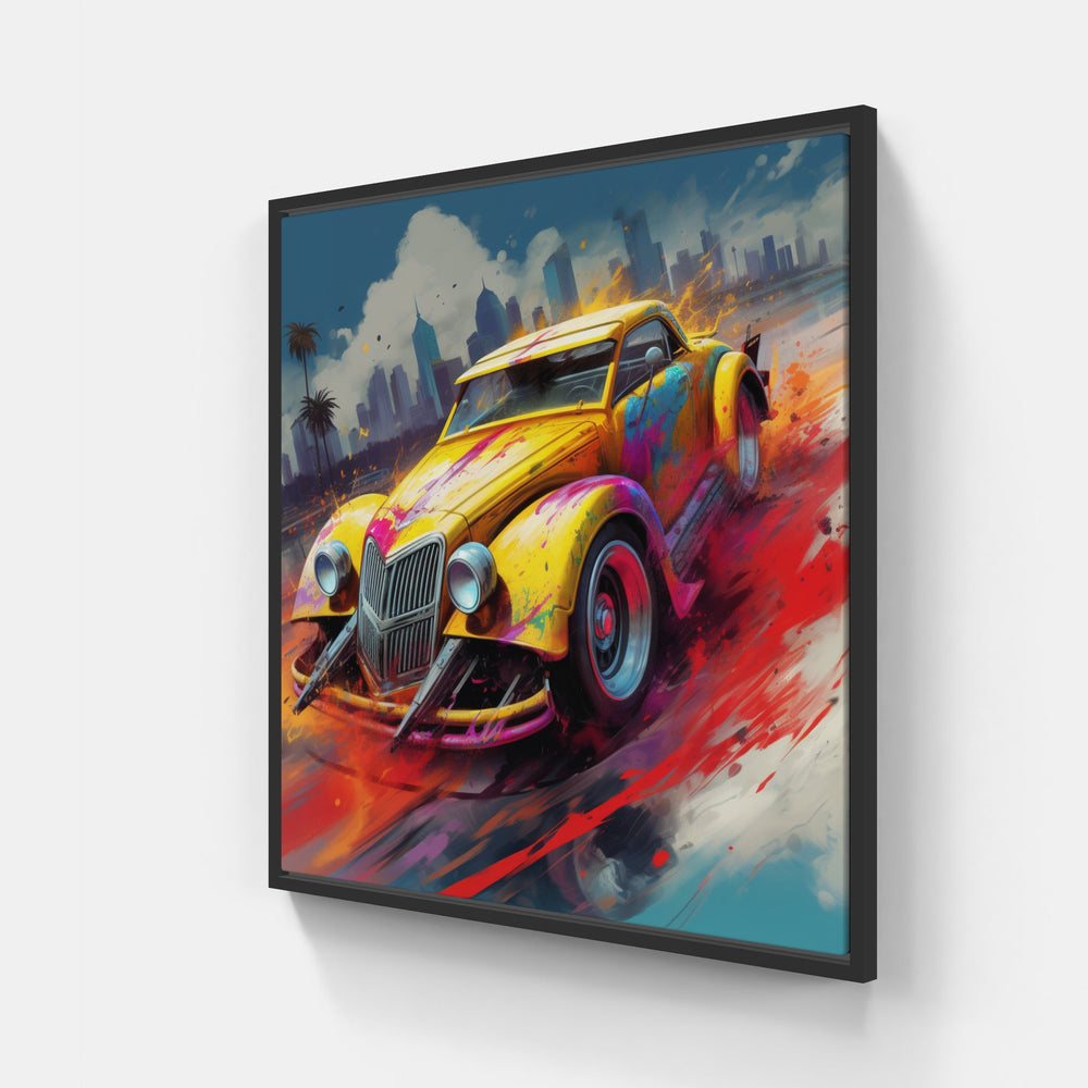 Road Trip Revelations-Canvas-artwall-20x20 cm-Black-Artwall