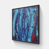 Blue sky spreads peace-Canvas-artwall-20x20 cm-Black-Artwall