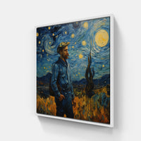 Van Gogh's Brush Dance-Canvas-artwall-20x20 cm-White-Artwall