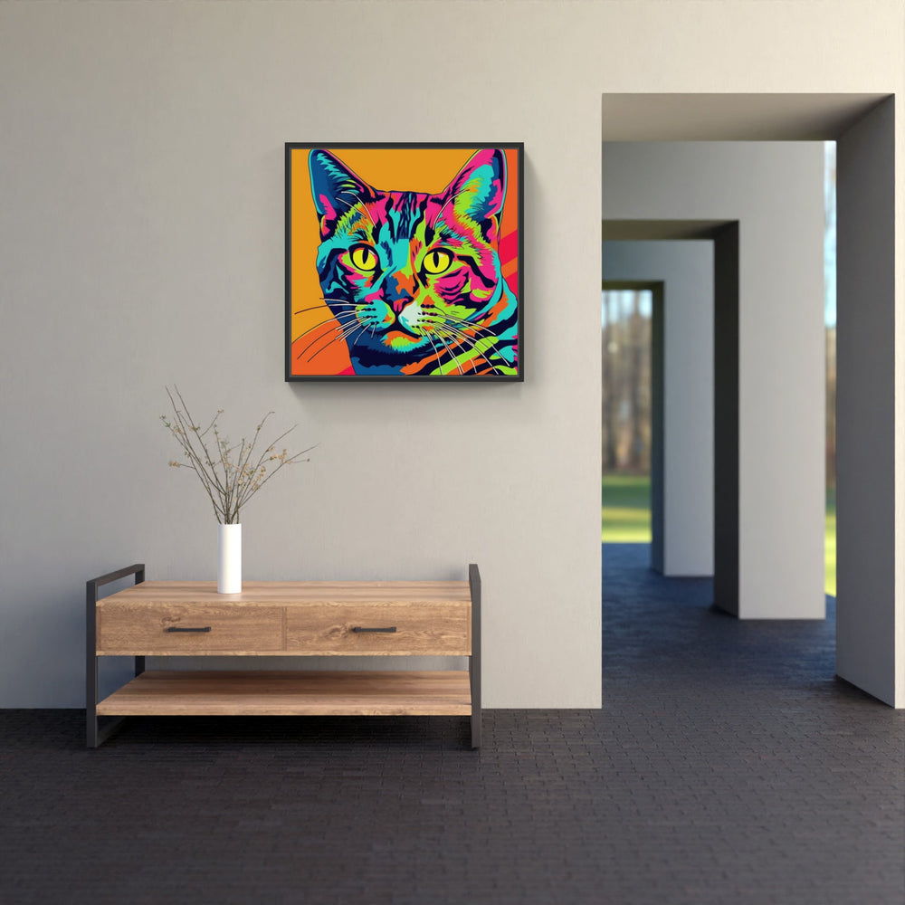 Cat purrs peace-Canvas-artwall-Artwall