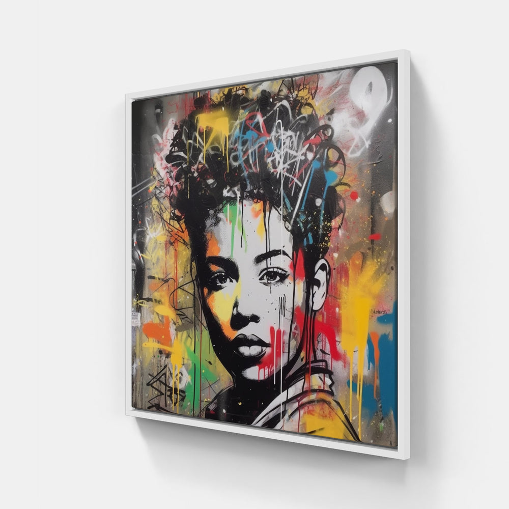 Street song hums-Canvas-artwall-20x20 cm-White-Artwall