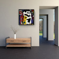 Basquiat spattered beauty-Canvas-artwall-Artwall