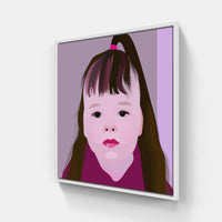 Pink time fleeting-Canvas-artwall-20x20 cm-White-Artwall