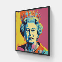 Queen Elizabeth-Canvas-artwall-20x20 cm-Black-Artwall