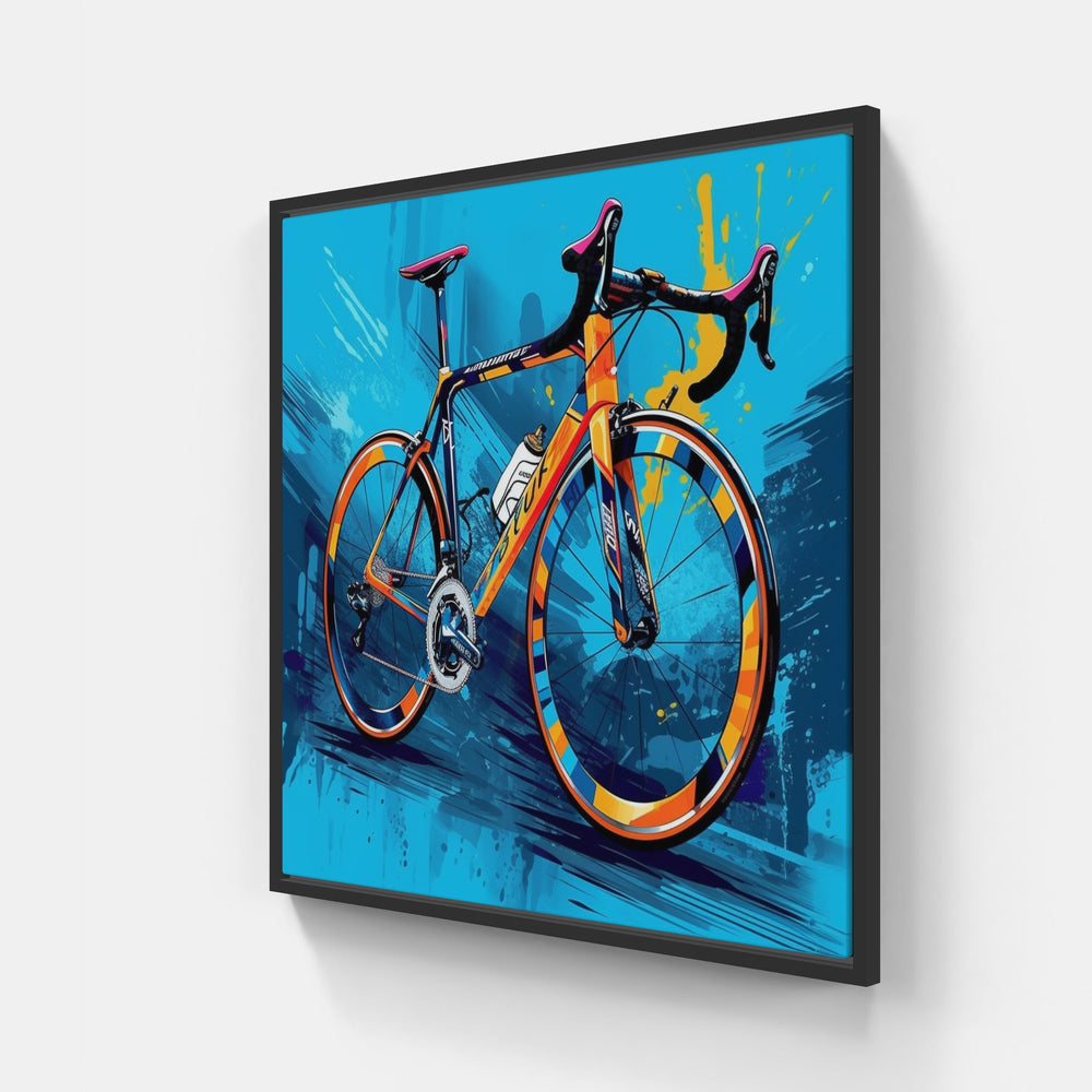 Spokes of Adventure-Canvas-artwall-20x20 cm-Black-Artwall