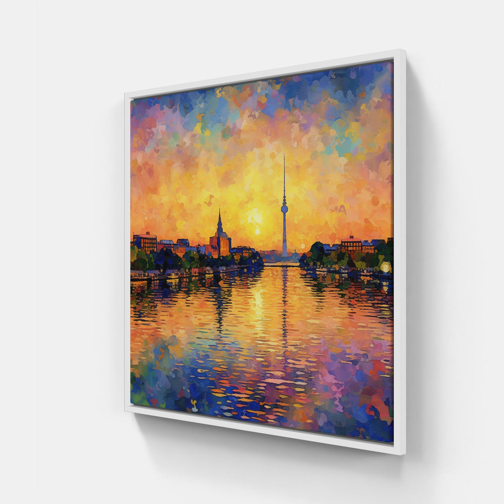 Berlin beats-Canvas-artwall-20x20 cm-White-Artwall