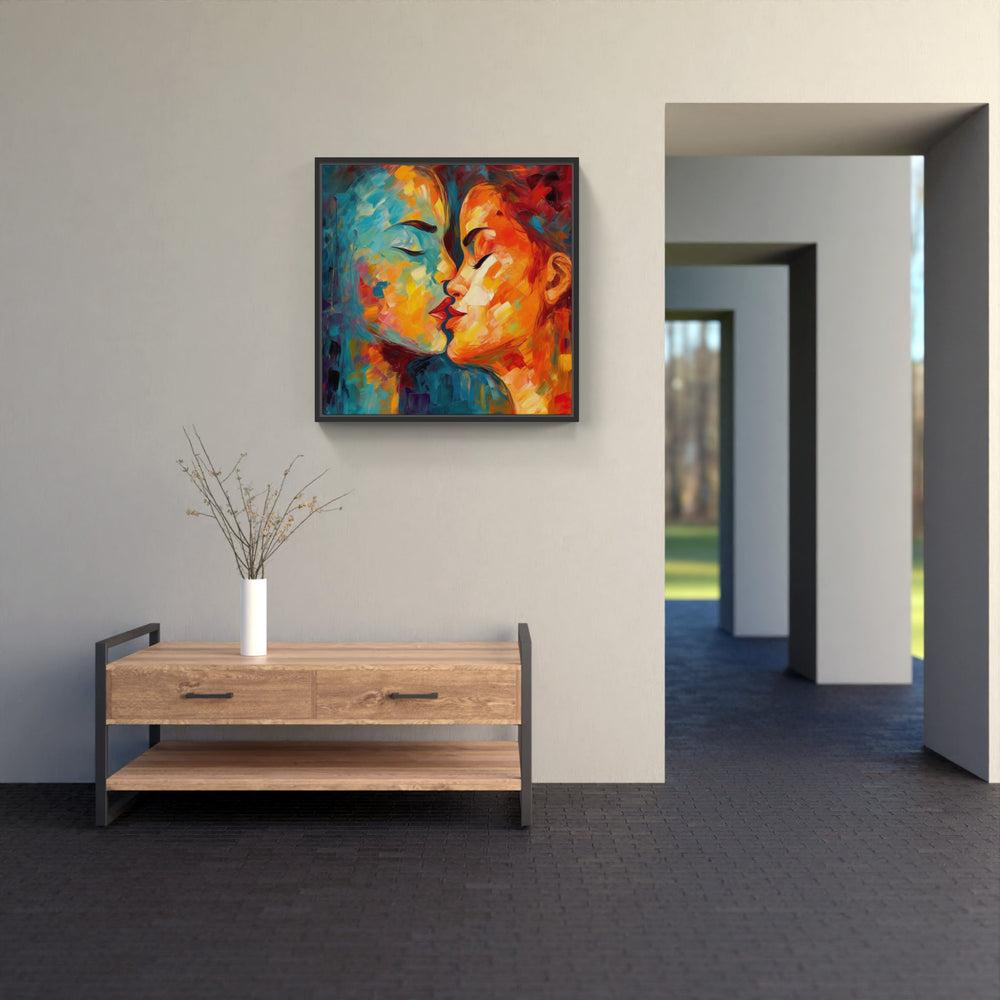 Blissful Passion Embrace Harmony-Canvas-artwall-Artwall