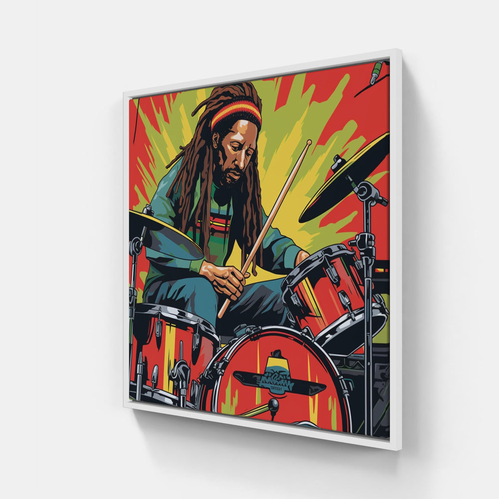 Captivating Drum Fusion-Canvas-artwall-20x20 cm-White-Artwall