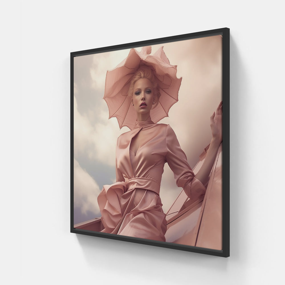 Fashion Enchantment Unveiled-Canvas-artwall-20x20 cm-Black-Artwall