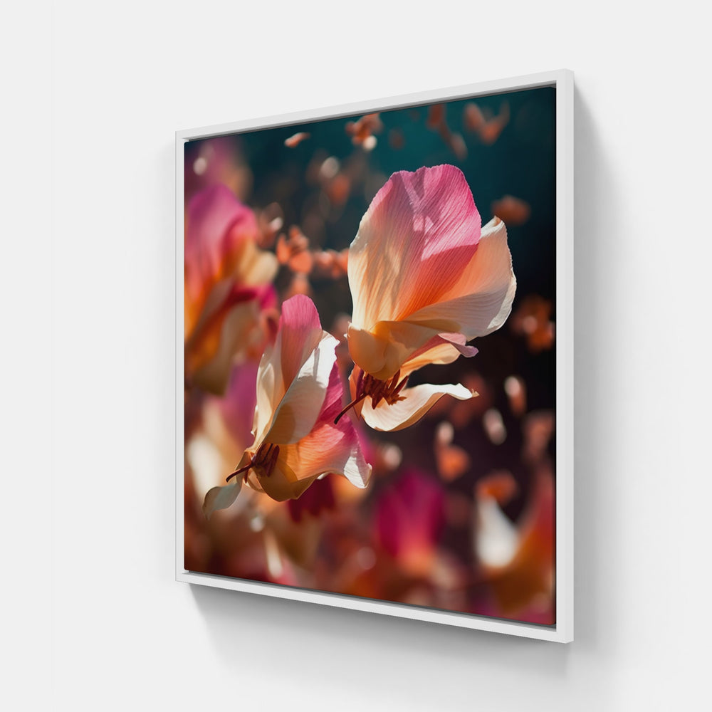 Tropical Floral Serenity-Canvas-artwall-40x40 cm-White-Artwall