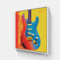 Captive Guitar Showcase-Canvas-artwall-20x20 cm-White-Artwall